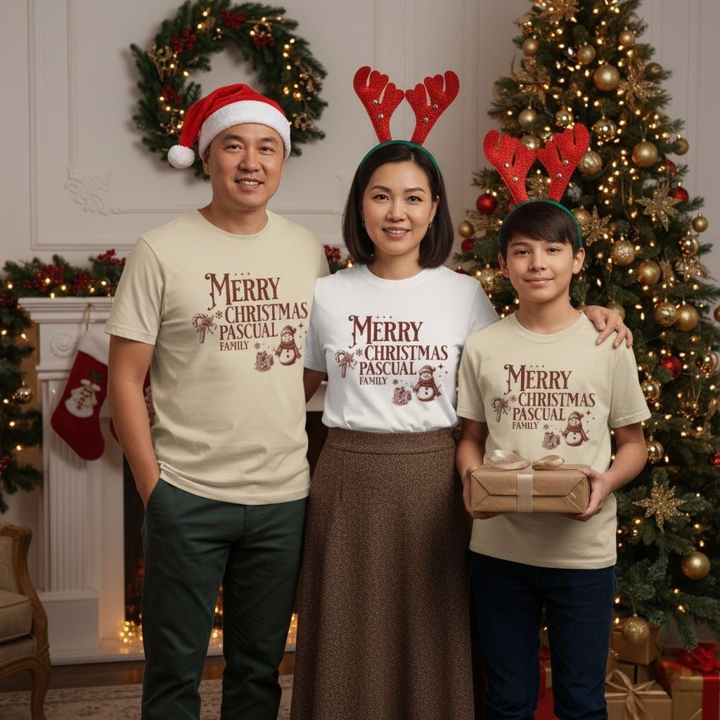 D5 Customized Family Christmas T-Shirt