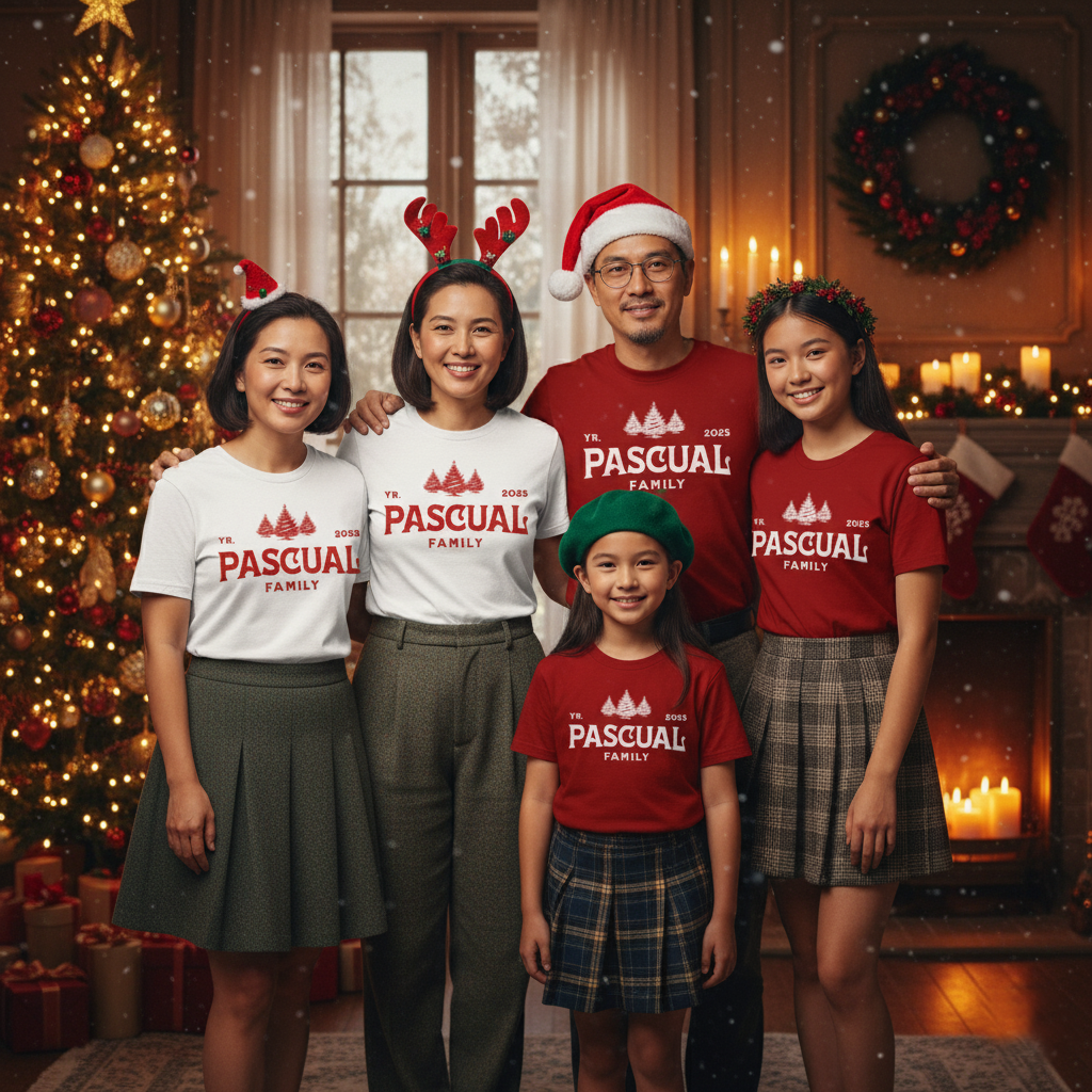 D3 Customized Family Christmas T-Shirt