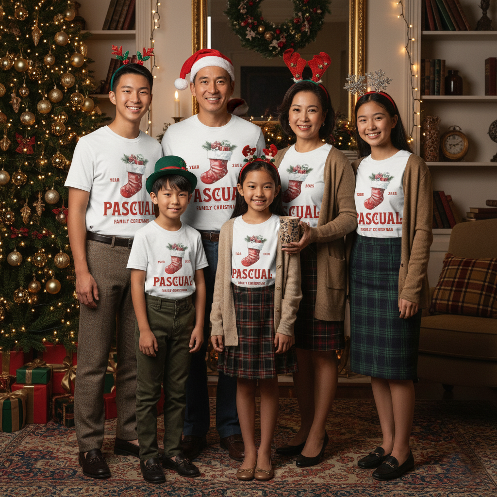 D1 Customized Family Christmas T-Shirt